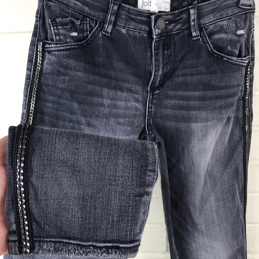 Jolt Black Rip Style Jeans - Picture 5 of 8